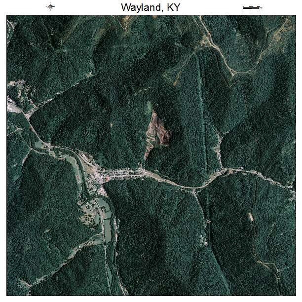 Wayland, KY air photo map