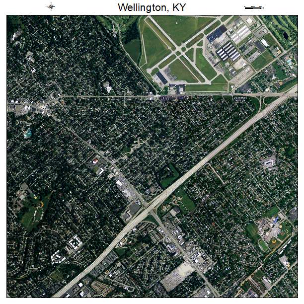 Wellington, KY air photo map