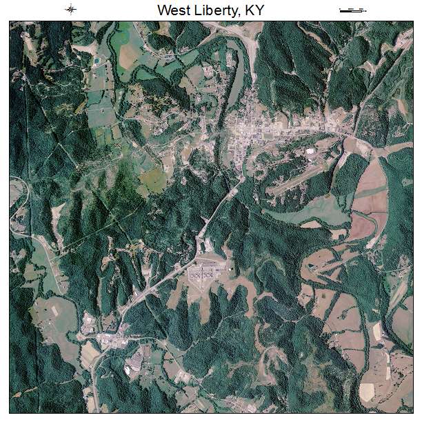 West Liberty, KY air photo map