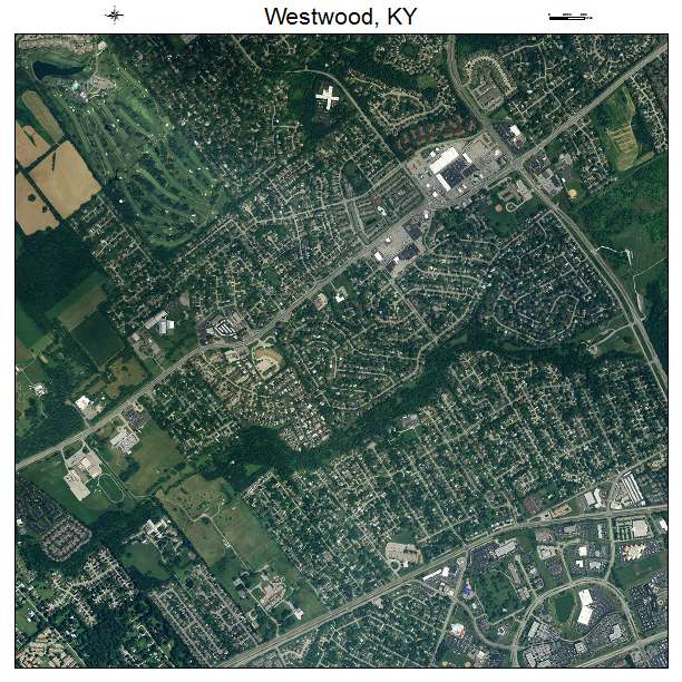 Westwood, KY air photo map
