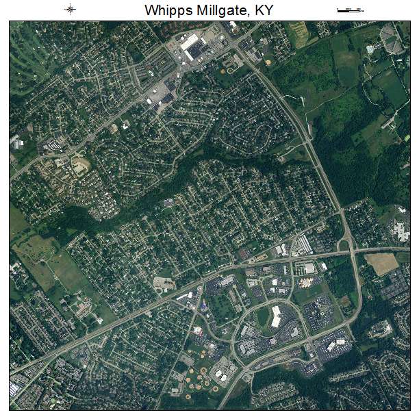 Whipps Millgate, KY air photo map