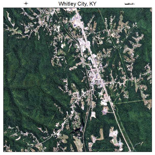 Whitley City, KY air photo map