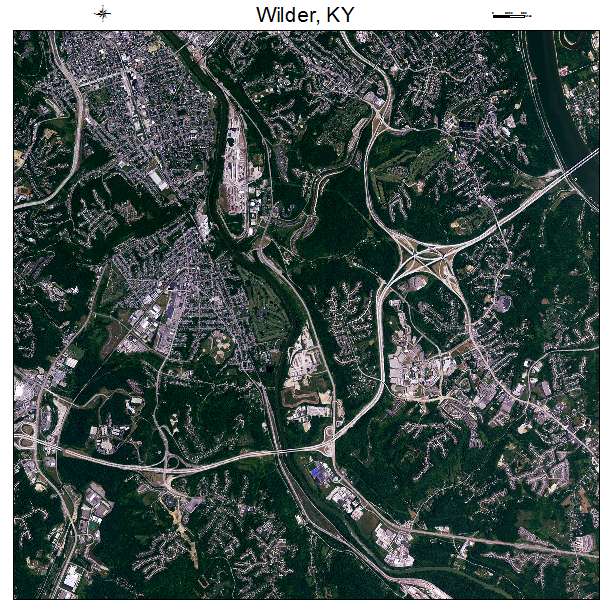 Wilder, KY air photo map