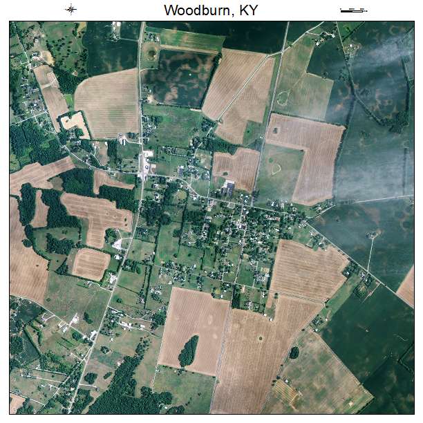 Woodburn, KY air photo map
