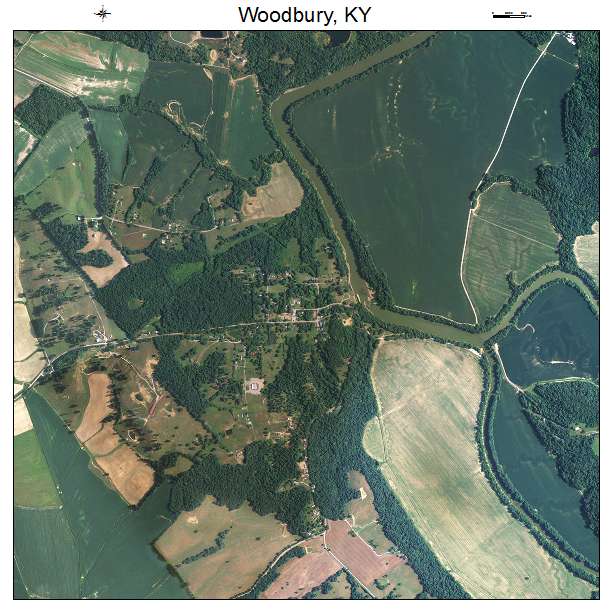 Woodbury, KY air photo map