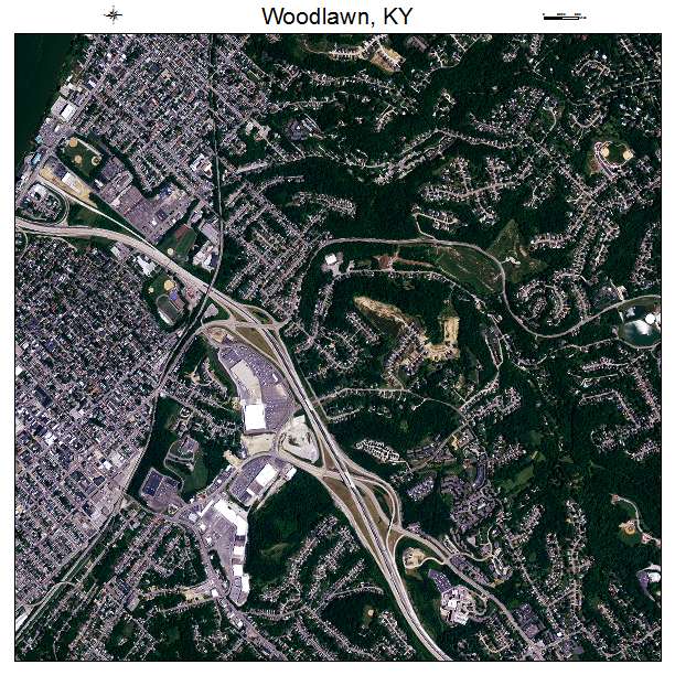 Woodlawn, KY air photo map