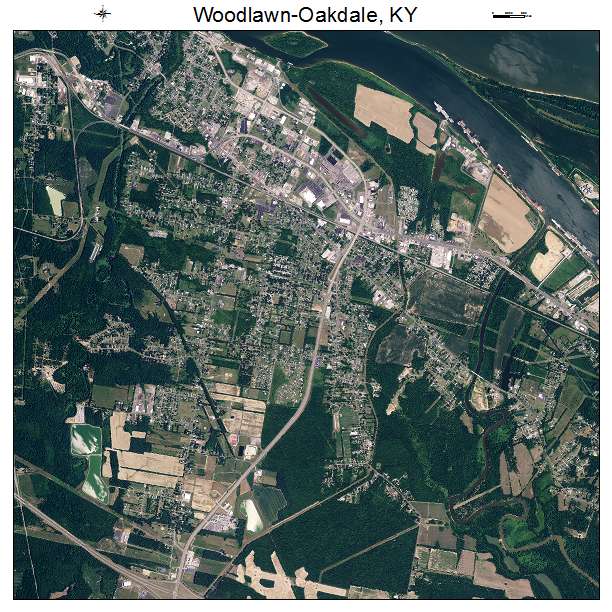 Woodlawn Oakdale, KY air photo map