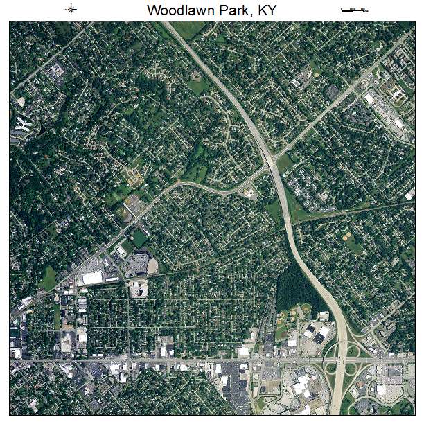 Woodlawn Park, KY air photo map