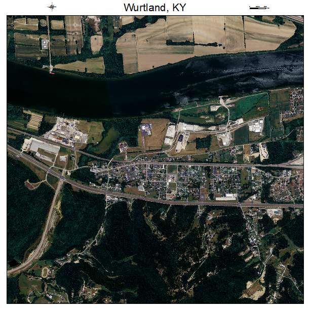 Wurtland, KY air photo map