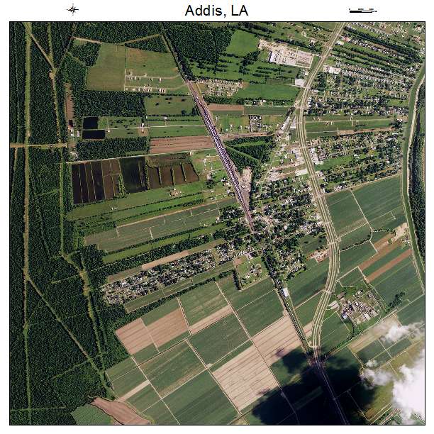 Aerial Photography Map of Addis, LA Louisiana