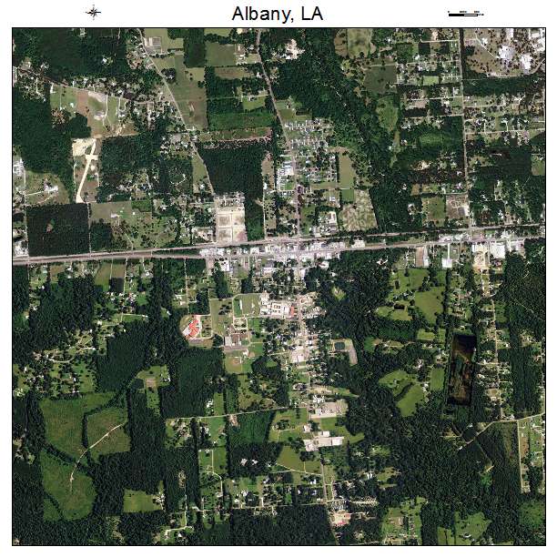 Albany, LA air photo map