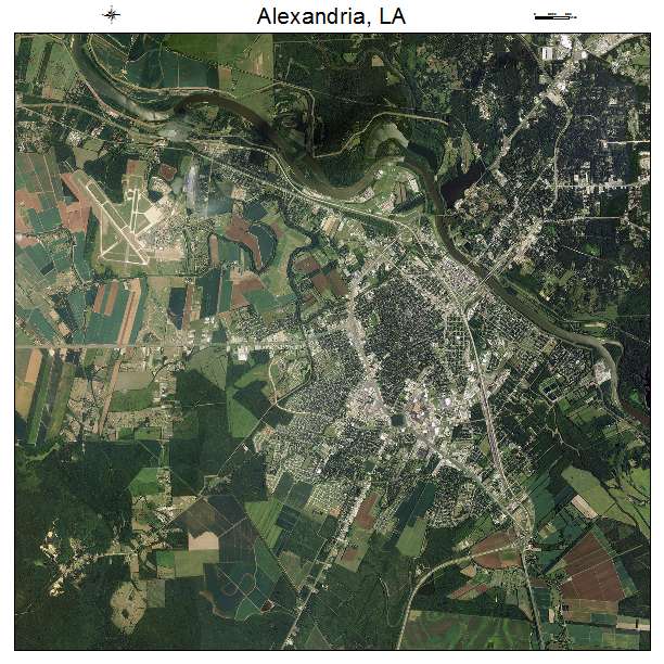 Alexandria, LA air photo map