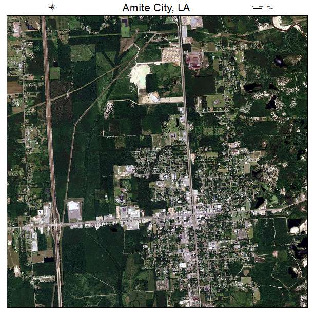 Amite City, LA air photo map