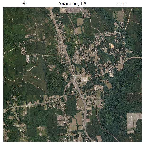 Anacoco, LA air photo map