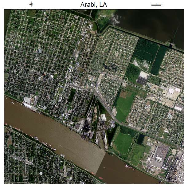 Arabi, LA air photo map