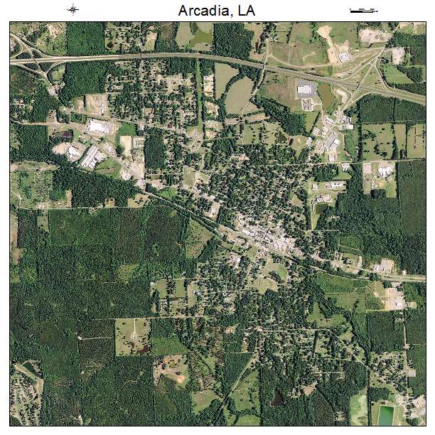 Arcadia, LA air photo map