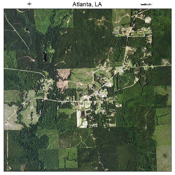 Atlanta, LA air photo map