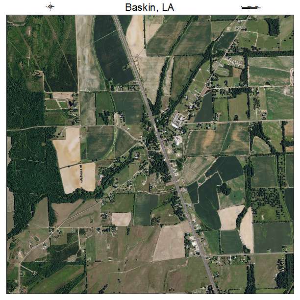 Baskin, LA air photo map