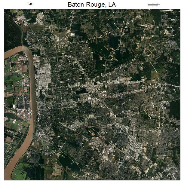 Baton Rouge, LA air photo map