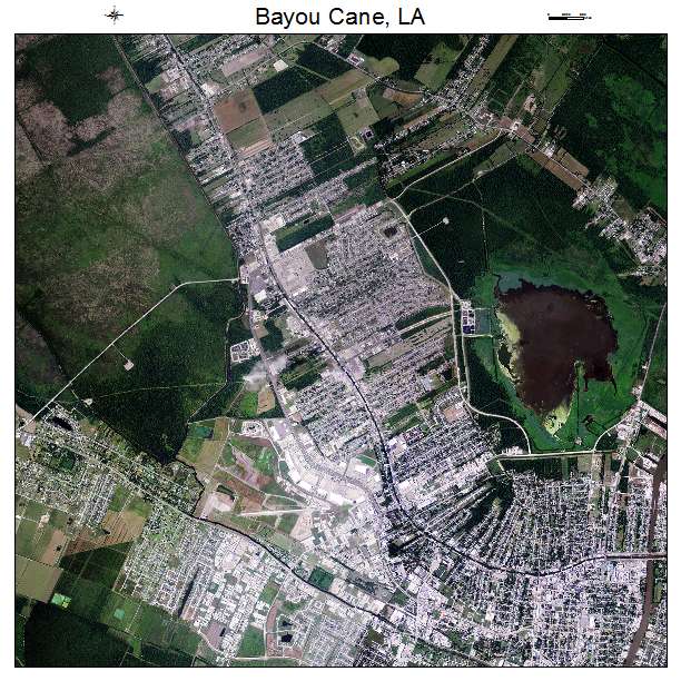 Bayou Cane, LA air photo map