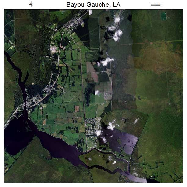 Bayou Gauche, LA air photo map