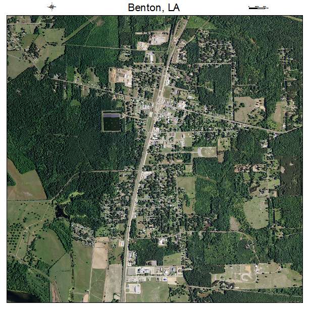 Benton, LA air photo map