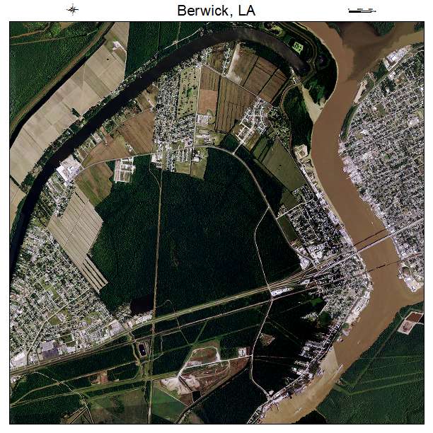 Berwick, LA air photo map