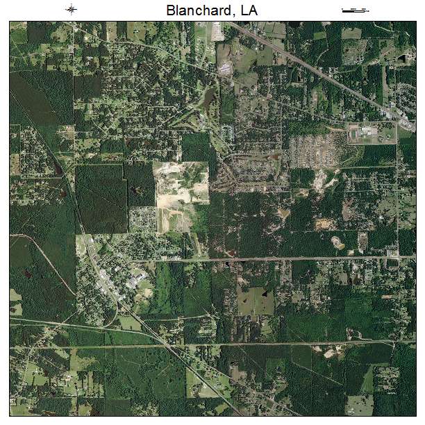 Blanchard, LA air photo map