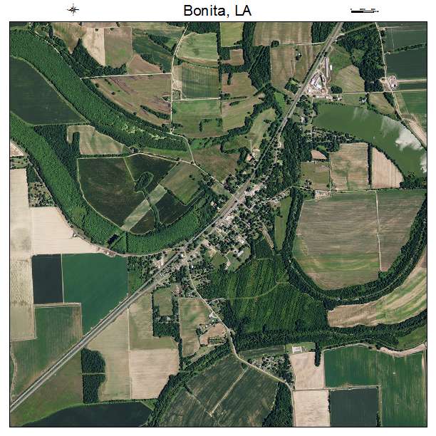 Bonita, LA air photo map