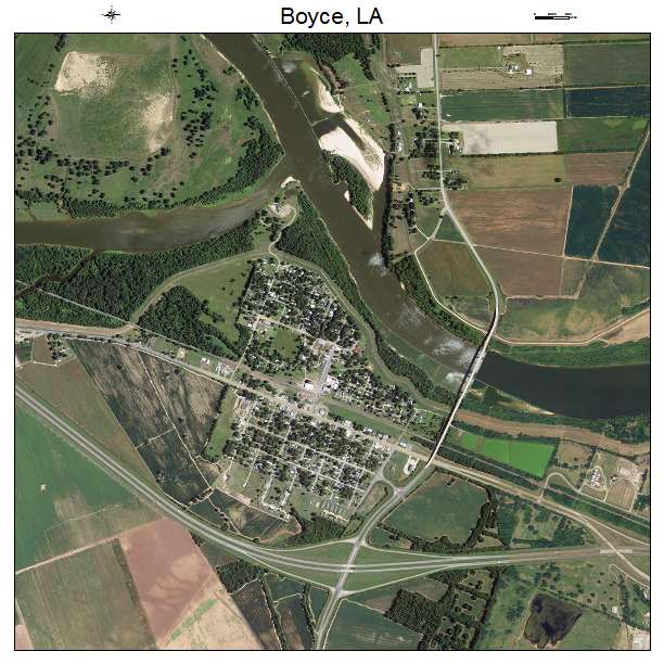 Boyce, LA air photo map