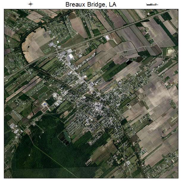 Breaux Bridge, LA air photo map