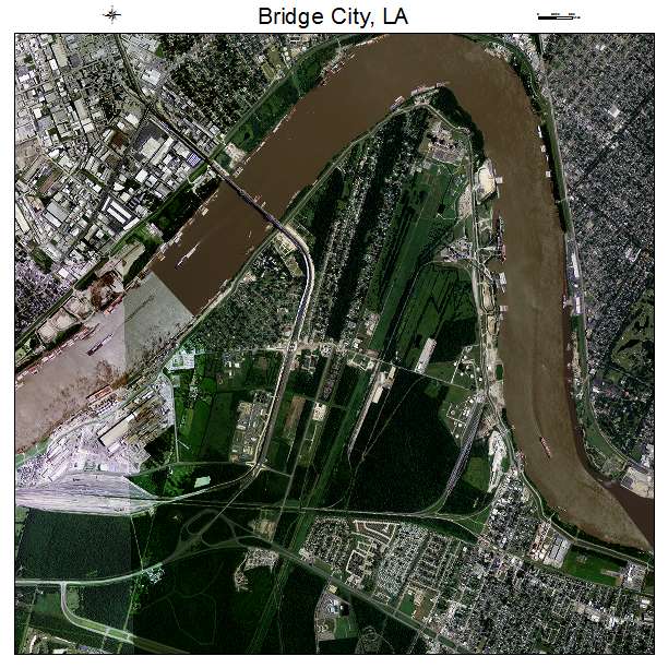 Bridge City, LA air photo map