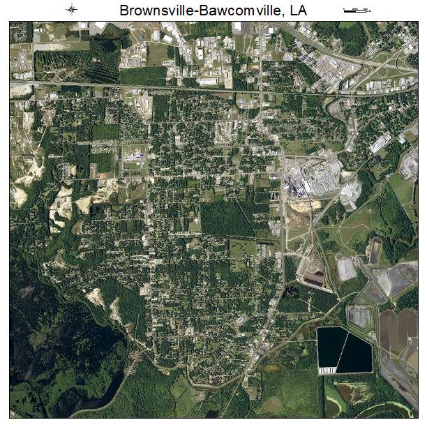 Brownsville Bawcomville, LA air photo map