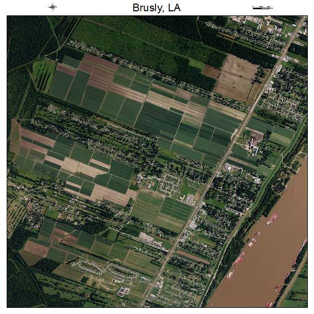 Brusly, LA air photo map