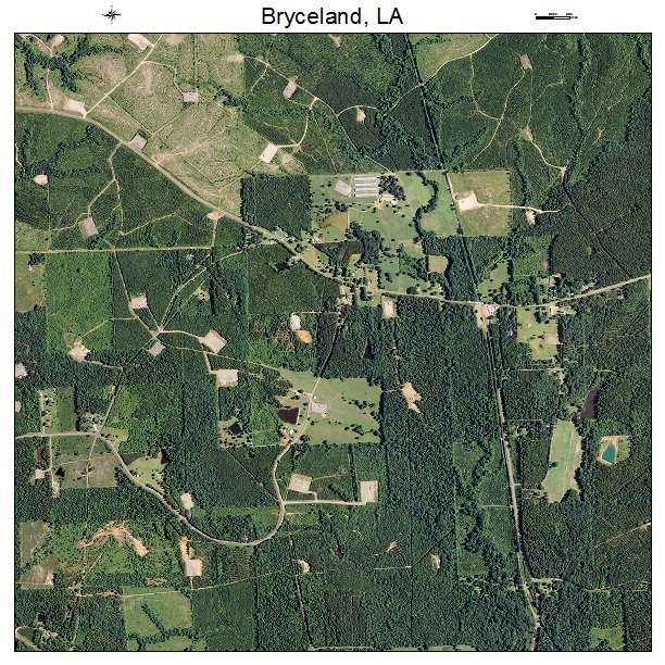 Bryceland, LA air photo map