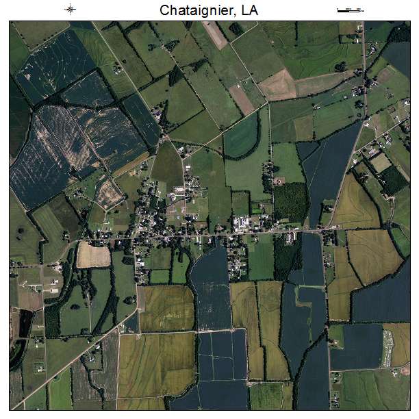 Chataignier, LA air photo map