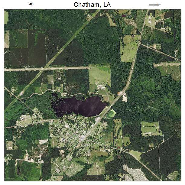 Chatham, LA air photo map