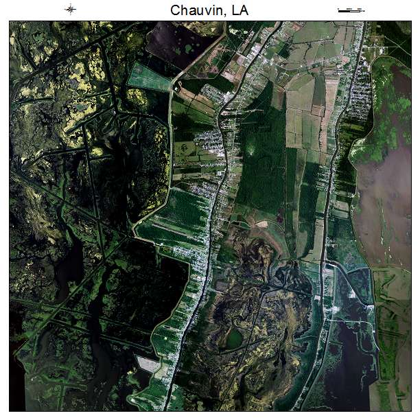 Chauvin, LA air photo map