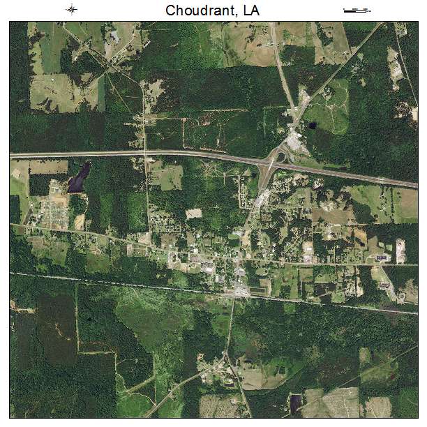 Choudrant, LA air photo map