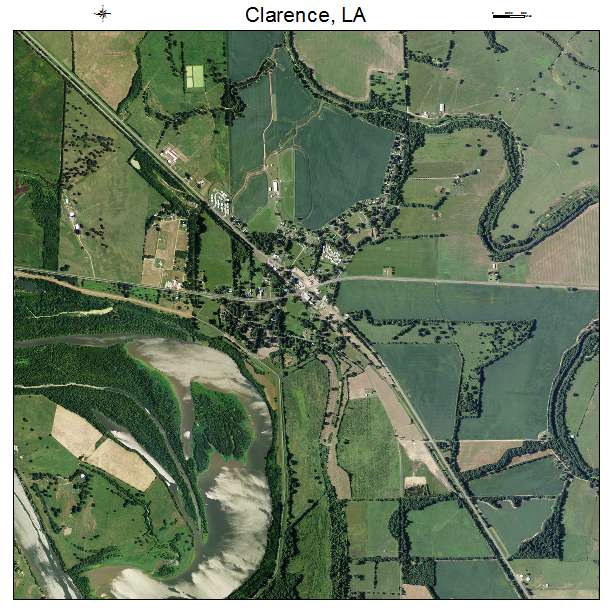 Clarence, LA air photo map