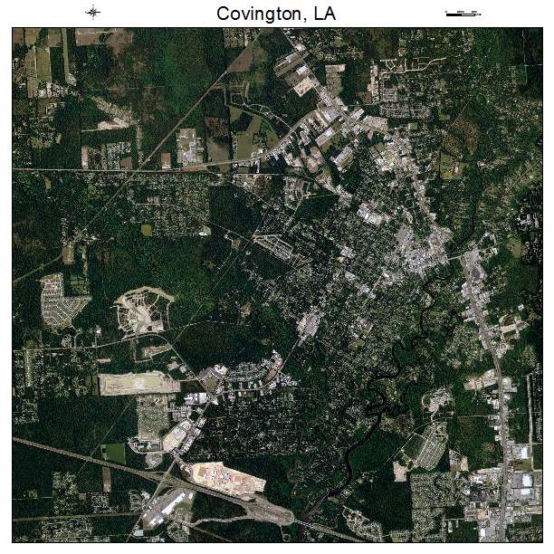 Covington, LA air photo map