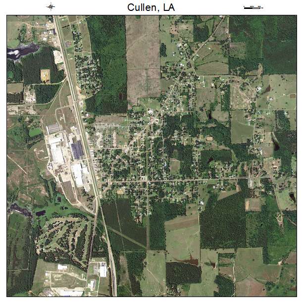 Cullen, LA air photo map