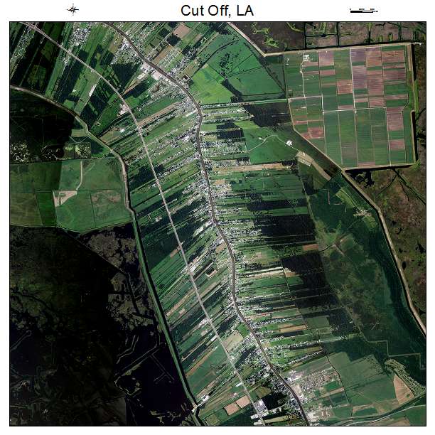 Cut Off, LA air photo map