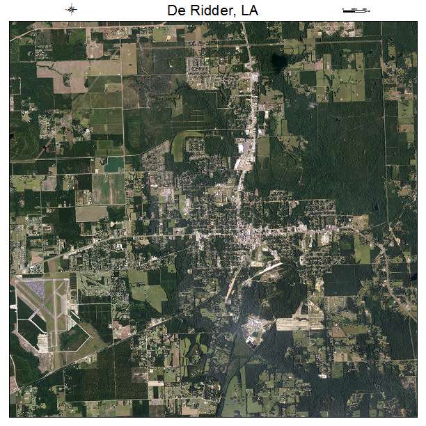 De Ridder, LA air photo map