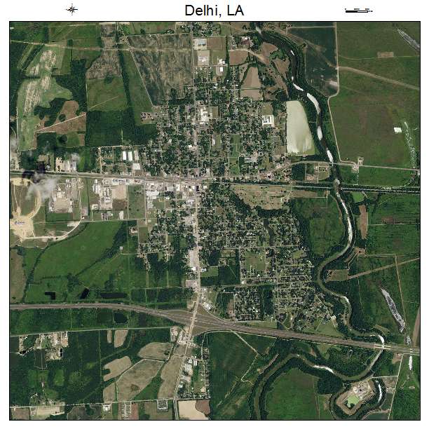 Delhi, LA air photo map