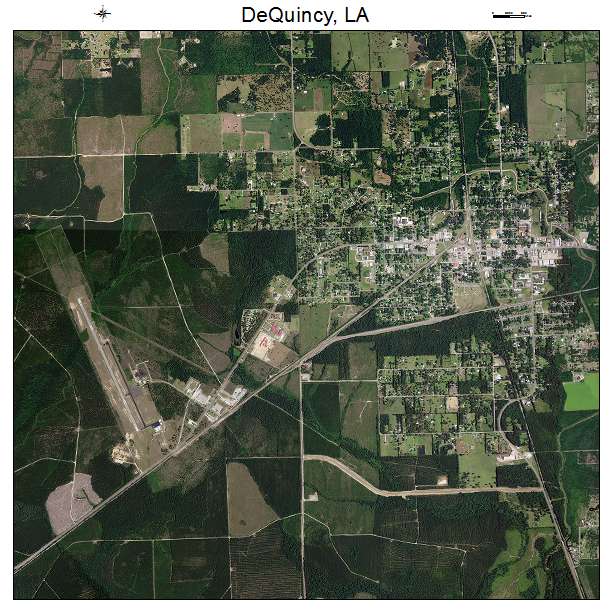 DeQuincy, LA air photo map