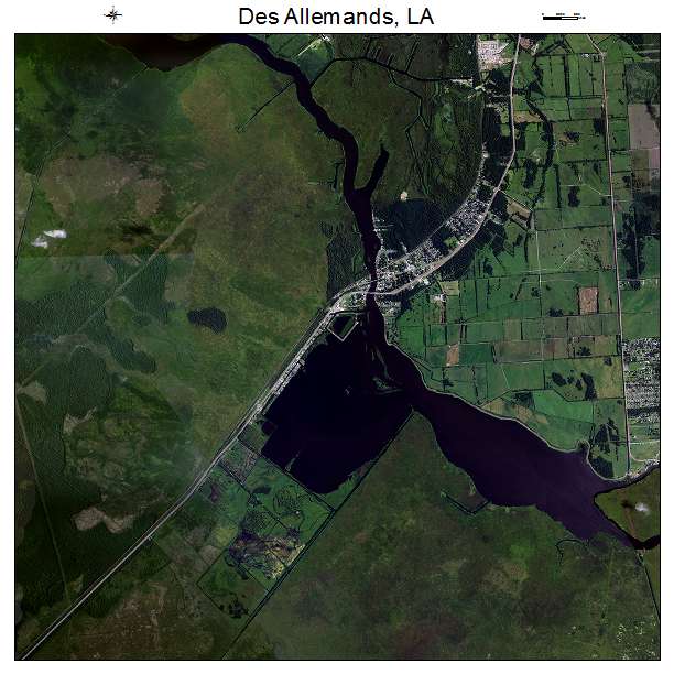 Des Allemands, LA air photo map