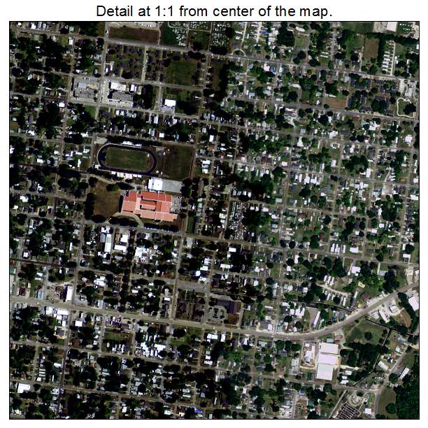 Abbeville, Louisiana aerial imagery detail