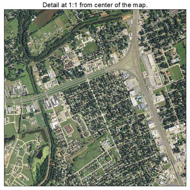 Alexandria, Louisiana aerial imagery detail