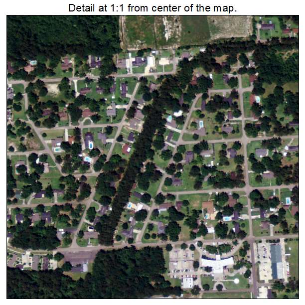 Amite City, Louisiana aerial imagery detail